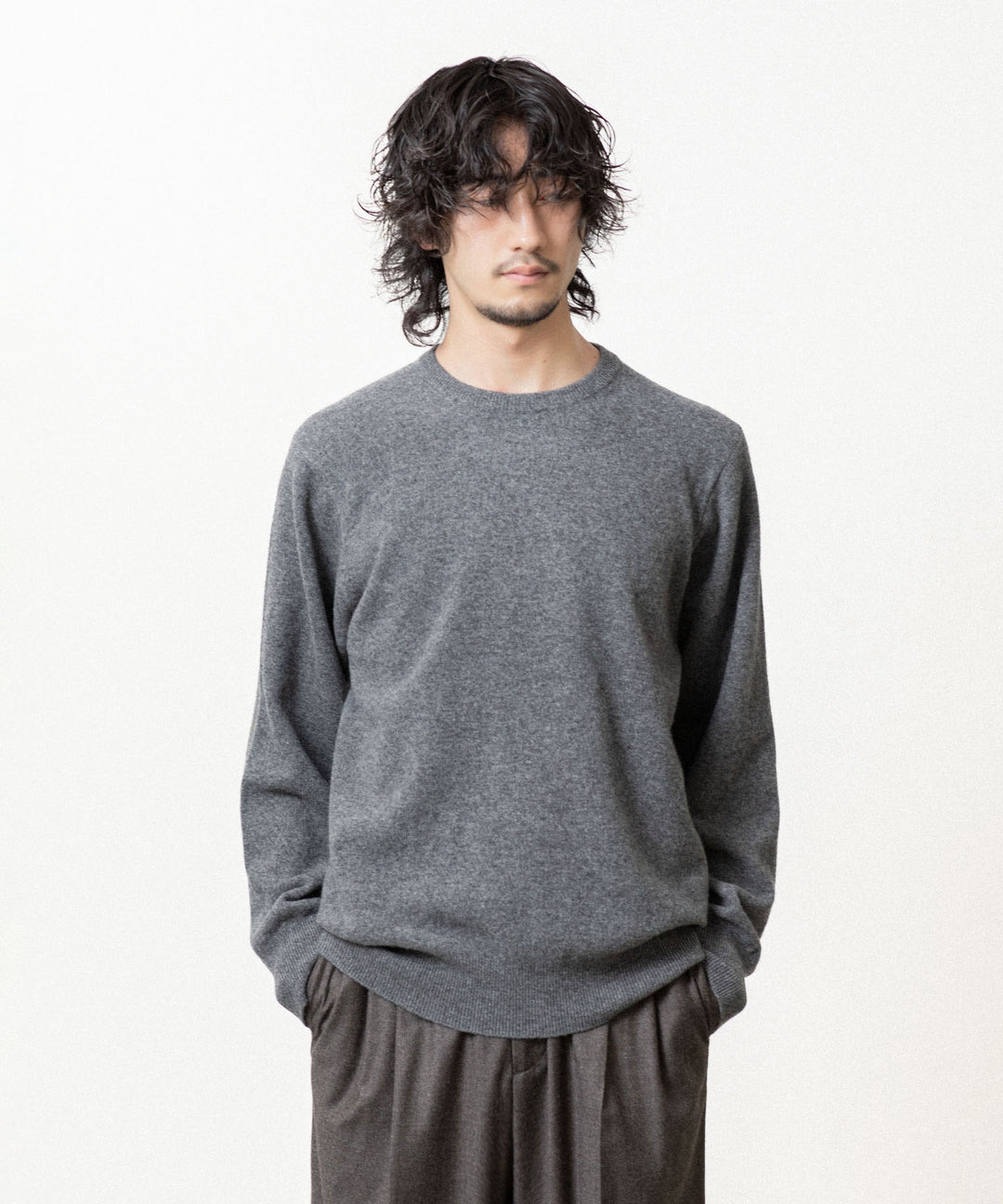 ssstein(シュタイン)のEXTRA FINE WOOL KNIT CREW NECK LS - GREYの公式通販サイトsession福岡セレクトショップ