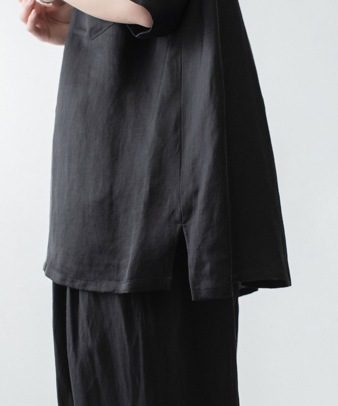 ssstein(シュタイン)のVIS/LI BRIGHT TWILL OVERSIZED OPEN COLLAR SS SHIRT - DARK CHARCOALの公式通販サイトsession福岡セレクトショップ