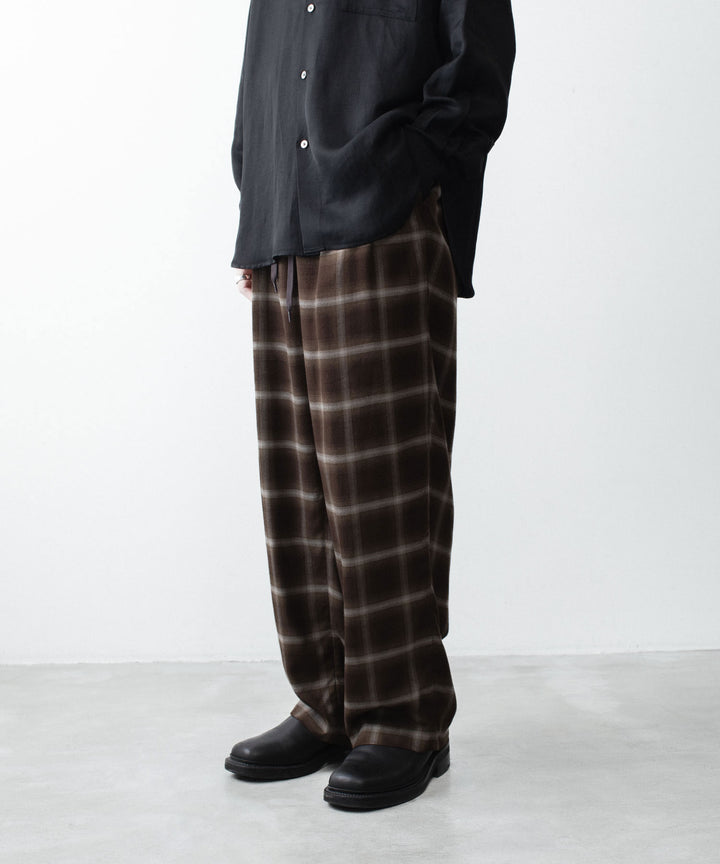 ssstein(シュタイン)のLY/VIS CHECK WIDE EASY TROUSERS - BROWN OMBREの公式通販サイトsession福岡セレクトショップ