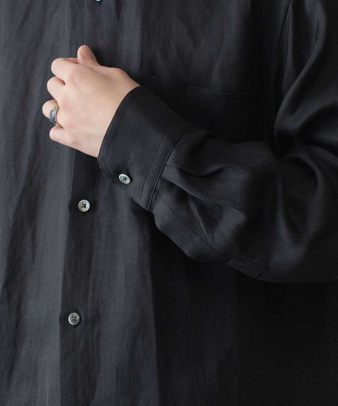 ssstein(シュタイン)のVIS/LI BRIGHT TWILL OVERSIZED LS SHIRT - DARK CHARCOALの公式通販サイトsession福岡セレクトショップ