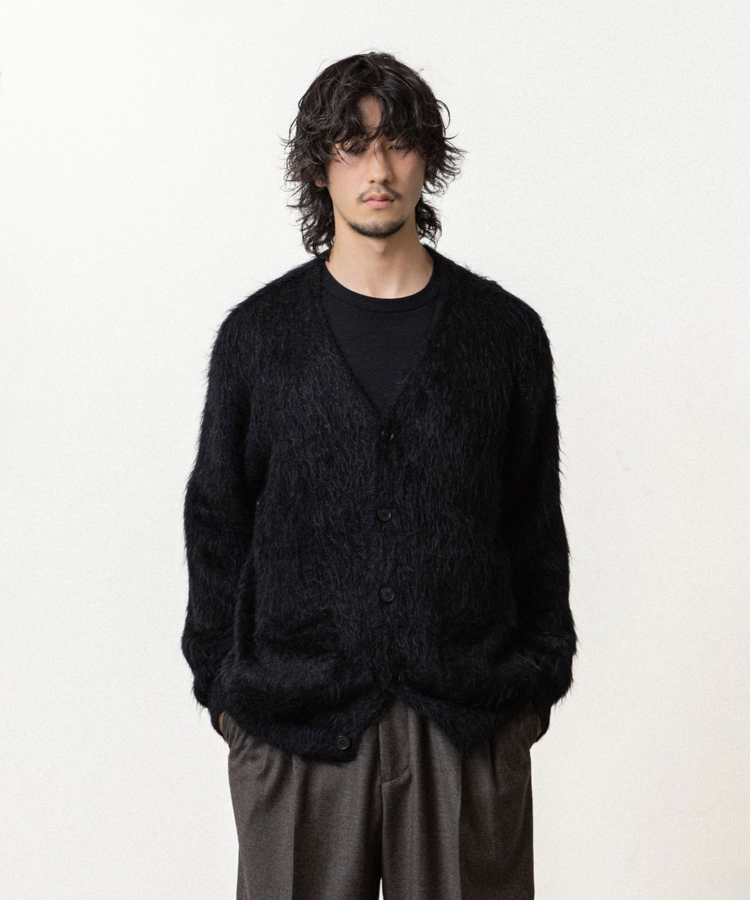 ssstein(シュタイン)の KID MOHAIR KNIT V NECK CARDIGAN - BLACKの公式通販サイトsession福岡セレクトショップ