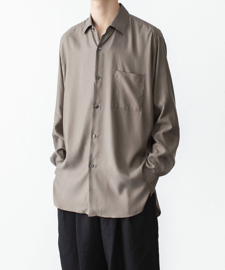 ssstein(シュタイン)のCUPRO TWILL OVERSIZED LS SHIRT - TAUPEの公式通販サイトsession福岡セレクトショップ