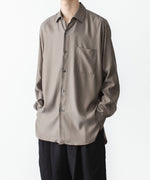画像をギャラリービューアに読み込む, ssstein(シュタイン)のCUPRO TWILL OVERSIZED LS SHIRT - TAUPEの公式通販サイトsession福岡セレクトショップ
