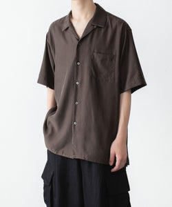 ssstein / シュタイン】CUPRO TWILL OVERSIZED OPEN COLLAR SS SHIRT
