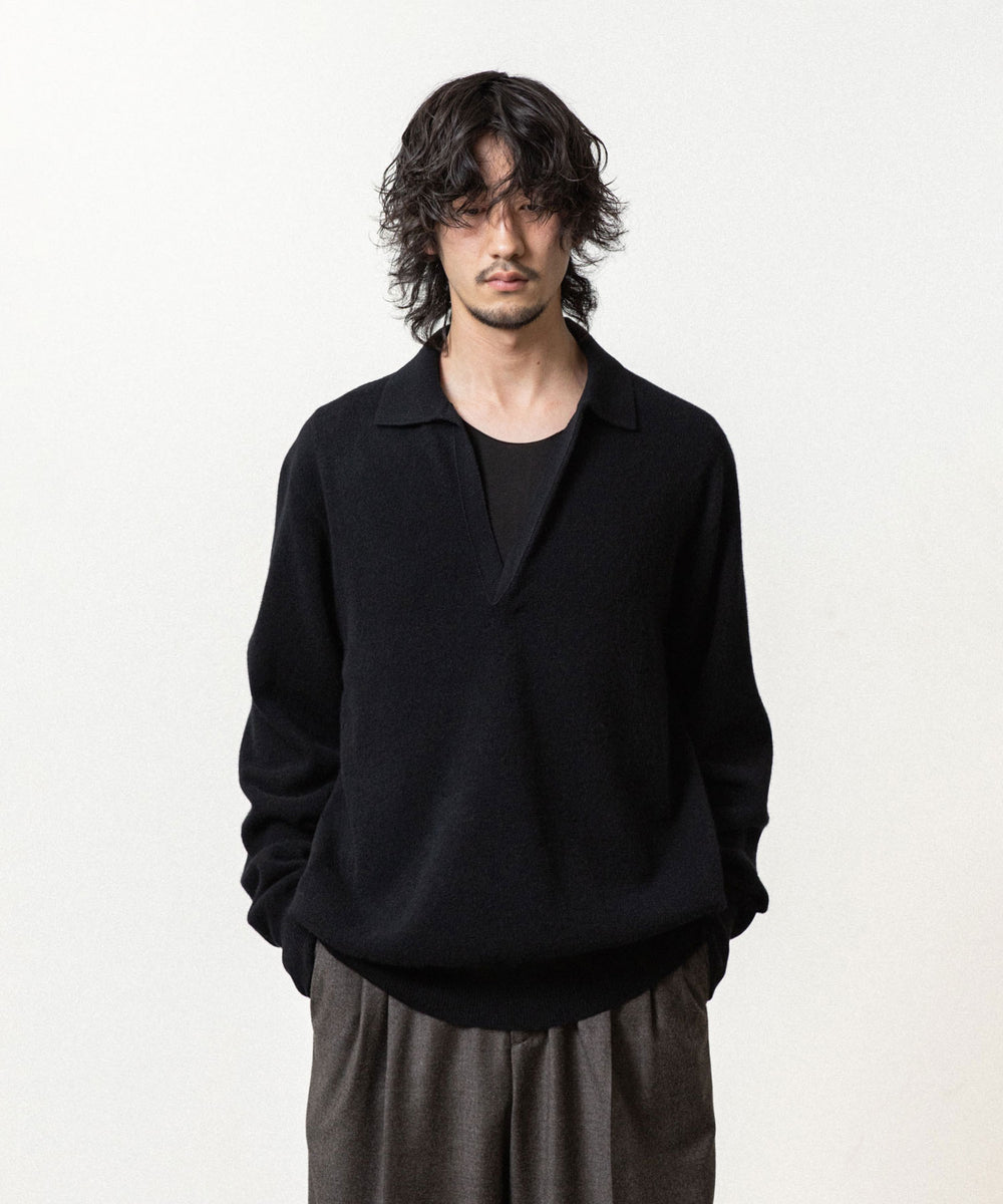 ssstein(シュタイン)のEXTRA FINE WOOL KNIT SKIPPER - BLACKの公式通販サイトsession福岡セレクトショップ