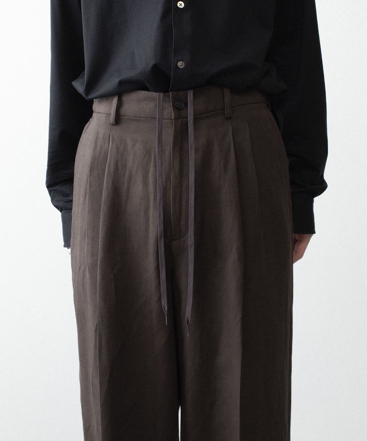 ssstein(シュタイン)のVIS/LI/RA TWILL EASY LONG WIDE TROUSERS - KHAKI BROWNの公式通販サイトsession福岡セレクトショップ