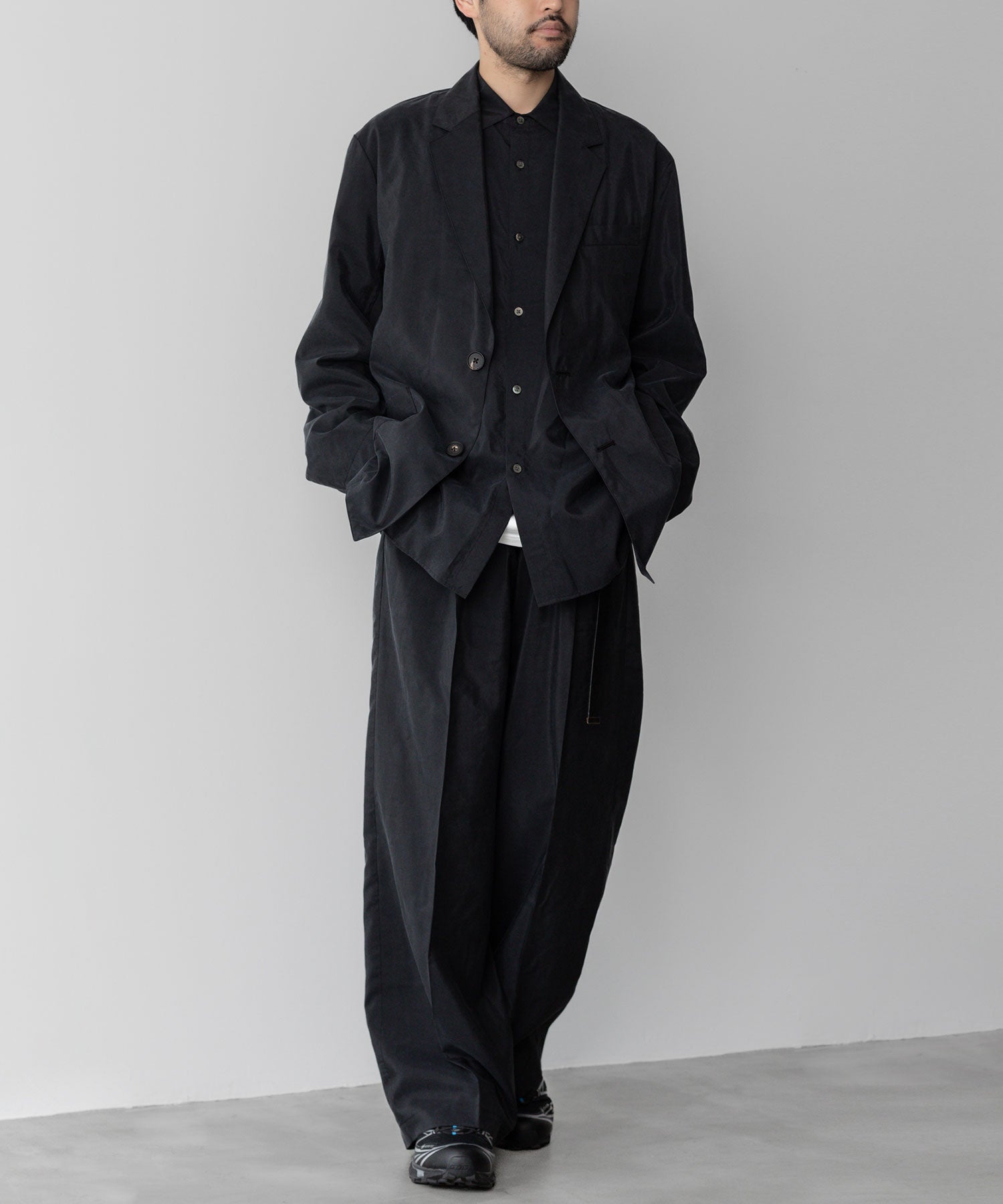 ssstein(シュタイン)の24AWコレクション SILK NYLON SINGLE BREASTED JACKET - BLACK 公式通販サイトsession福岡セレクトショップ