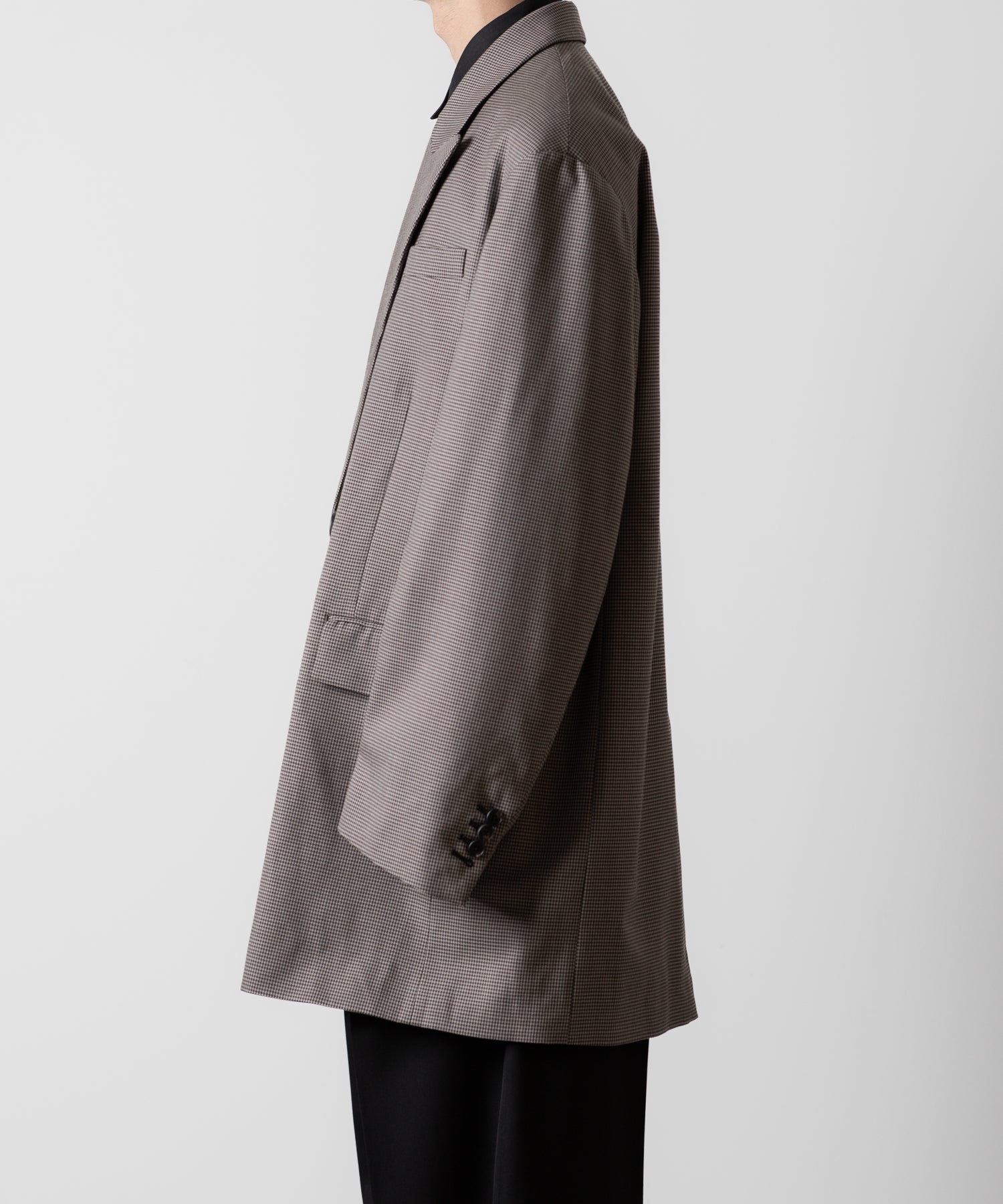 ssstein(シュタイン)のDOUBLE WEAVE HOUNDSTOOTH PEAK LAPEL SHORT COAT - HOUNDSTOOTHの公式通販サイトsession福岡セレクトショップ