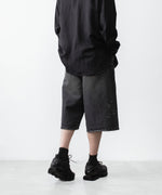 画像をギャラリービューアに読み込む, ssstein(シュタイン)のBAGGY DENIM SHORTS - BLACKの公式通販サイトsession福岡セレクトショップ
