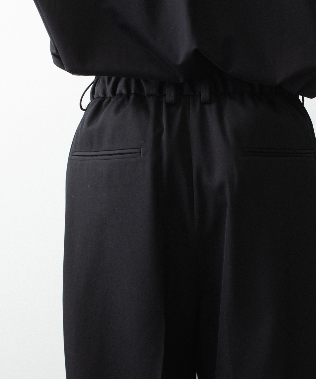 ssstein(シュタイン)のEASY LONG WIDE TROUSERS (2/90 WOOL GABARDINE) - BLACKの公式通販サイトsession福岡セレクトショップ