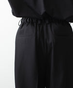 画像をギャラリービューアに読み込む, ssstein(シュタイン)のEASY LONG WIDE TROUSERS (2/90 WOOL GABARDINE) - BLACKの公式通販サイトsession福岡セレクトショップ
