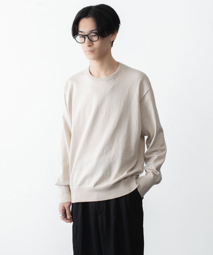 ssstein(シュタイン)のORGANIC COTTON KNIT CREW NECK LS - IVORYの公式通販サイトsession福岡セレクトショップ