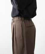 画像をギャラリービューアに読み込む, ssstein(シュタイン)のEASY LONG WIDE TROUSERS (2/90 WOOL GABARDINE) - DARK BEIGEの公式通販サイトsession福岡セレクトショップ
