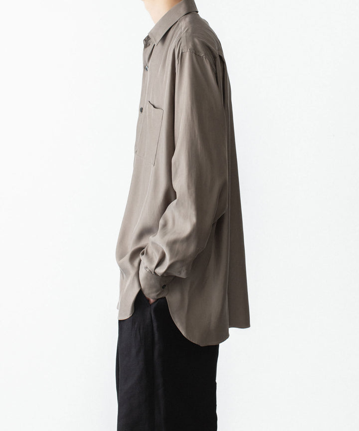 ssstein(シュタイン)のCUPRO TWILL OVERSIZED LS SHIRT - TAUPEの公式通販サイトsession福岡セレクトショップ