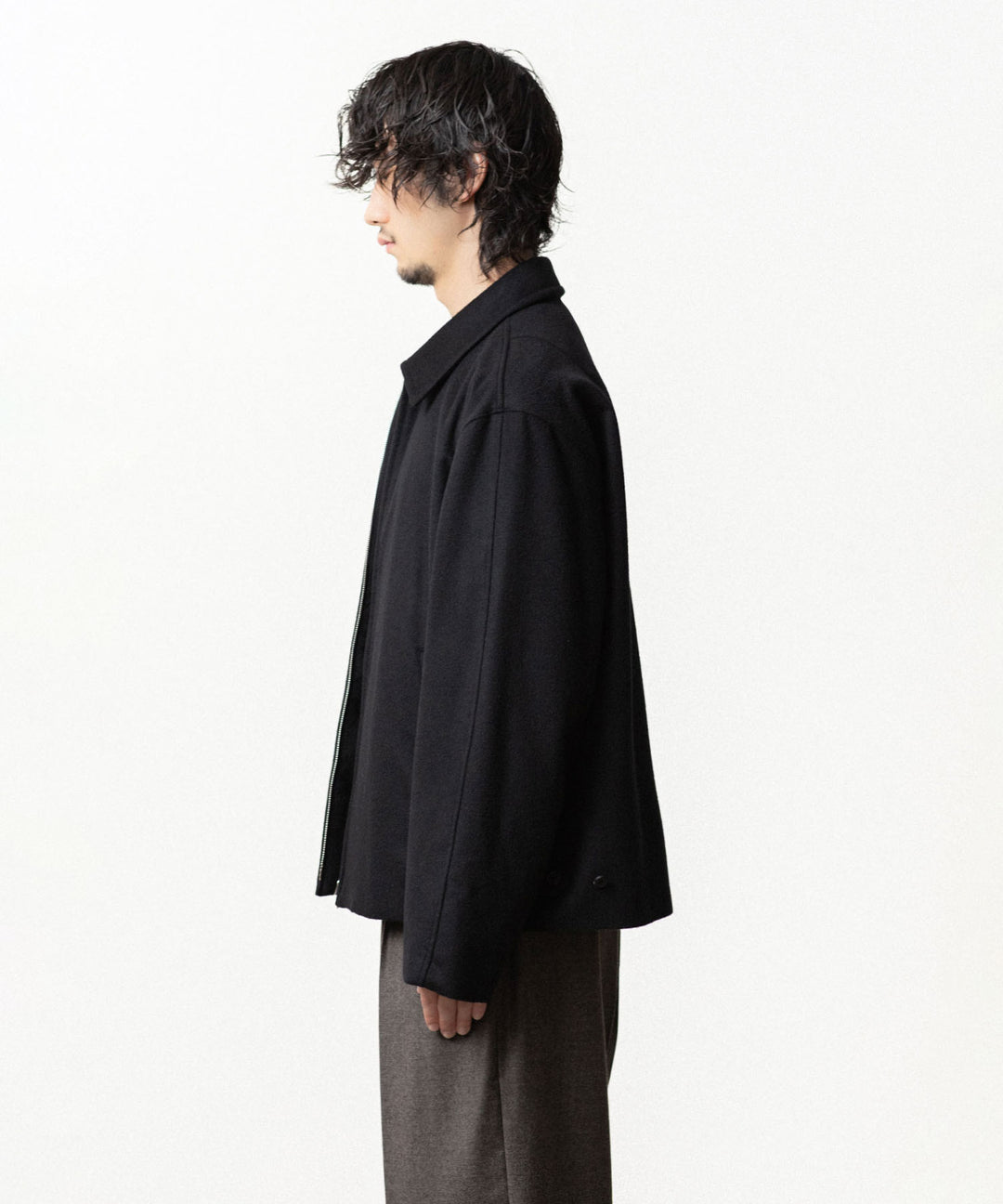 ssstein(シュタイン)のWOOL CASHMERE ZIP SHORT JACKET - BLACKの公式通販サイトsession福岡セレクトショップ