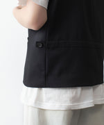 画像をギャラリービューアに読み込む, ssstein(シュタイン)のWOOL GABARDINE BELTED VEST - BLACKの公式通販サイトsession福岡セレクトショップ
