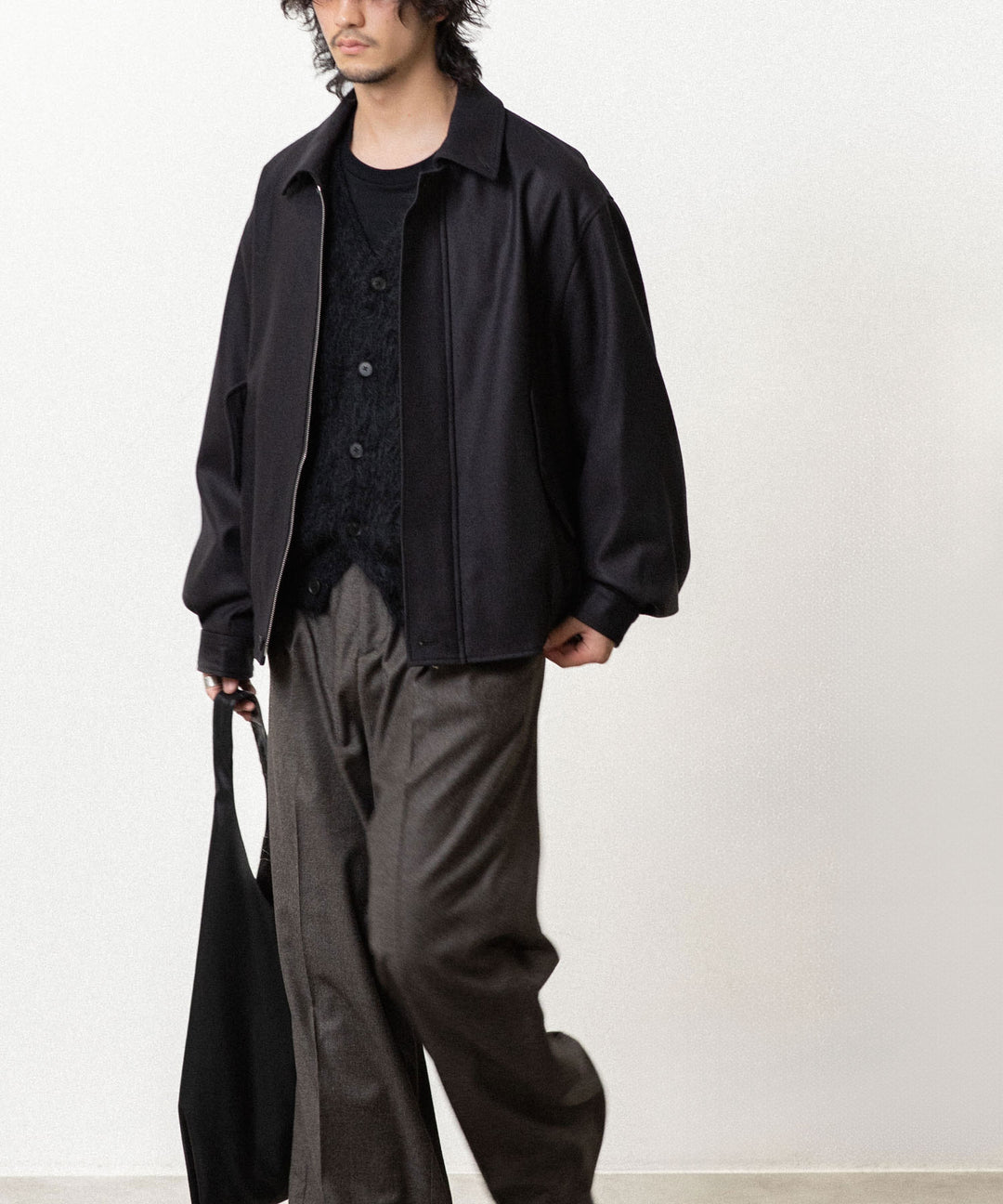 ssstein(シュタイン)のWOOL MELTON HARRINGTON JACKET - BLACKの公式通販サイトsession福岡セレクトショップ