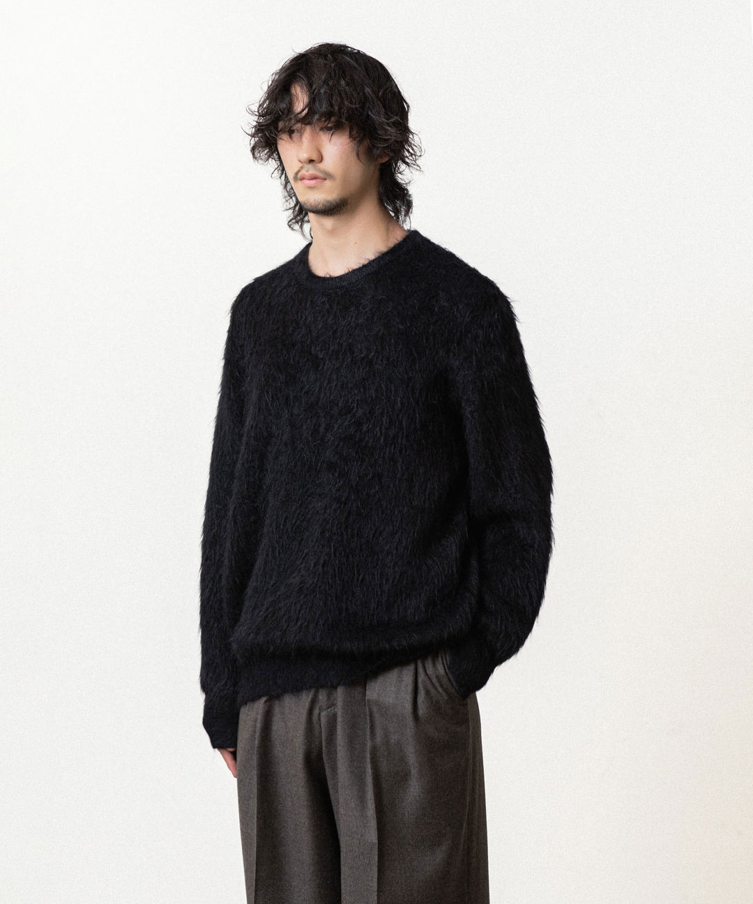 ssstein(シュタイン)の KID MOHAIR KNIT CREW NECK LS - BLACKの公式通販サイトsession福岡セレクトショップ