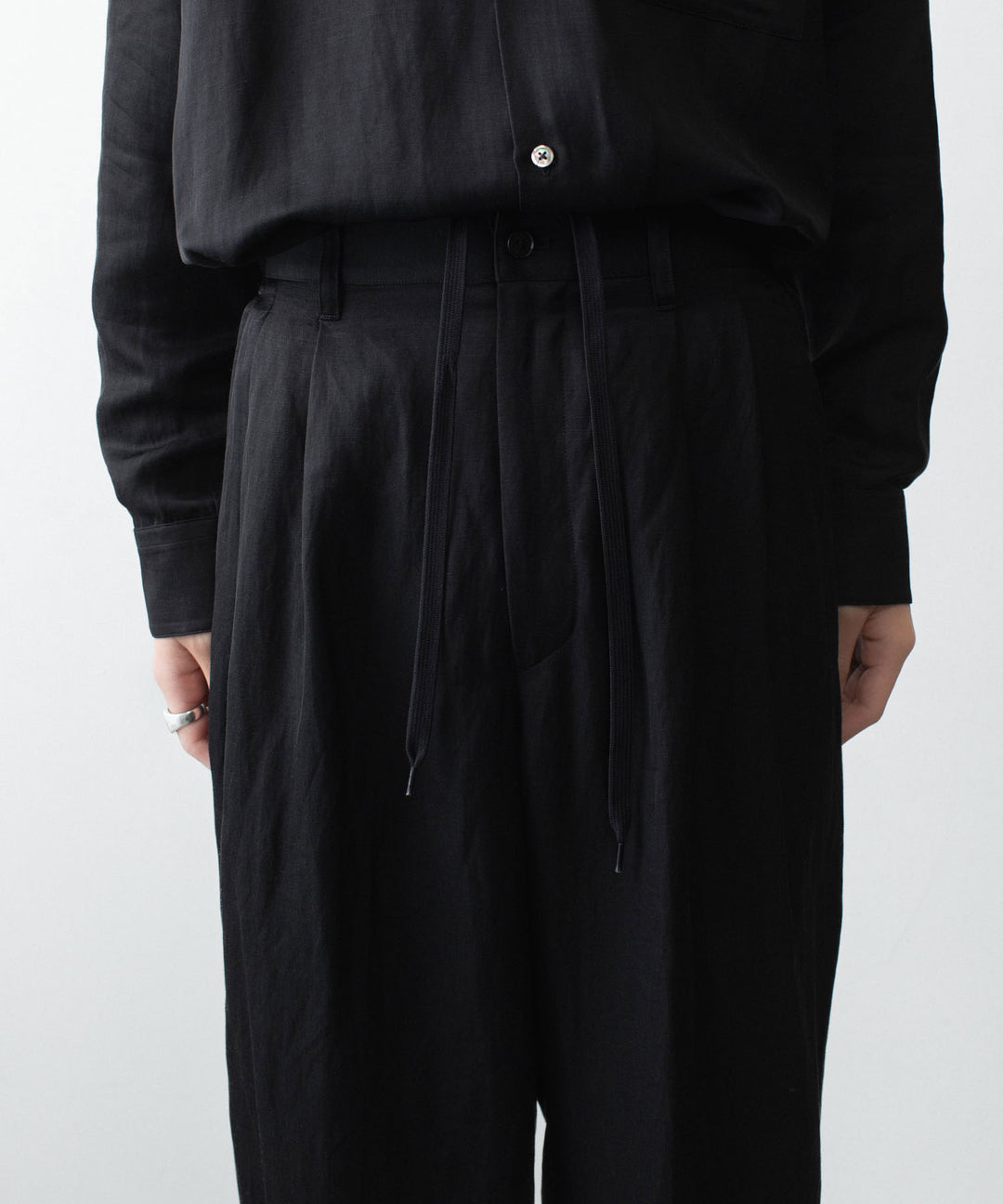 ssstein(シュタイン)のVIS/LI BRIGHT TWILL WIDE EASY TROUSERS - BLACKの公式通販サイトsession福岡セレクトショップ