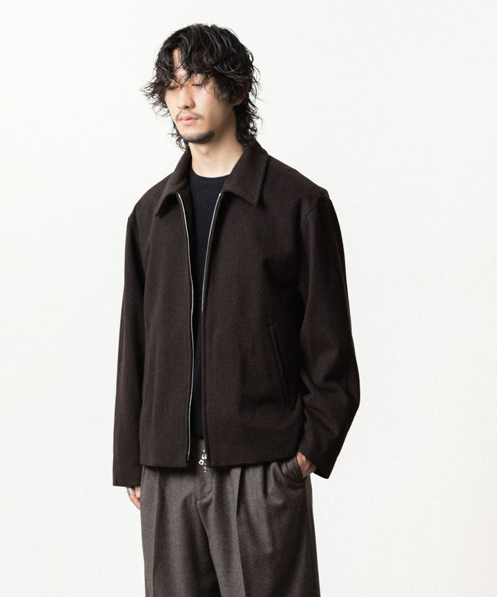 ssstein(シュタイン)のWOOL CASHMERE ZIP SHORT JACKET - DARK BROWNの公式通販サイトsession福岡セレクトショップ