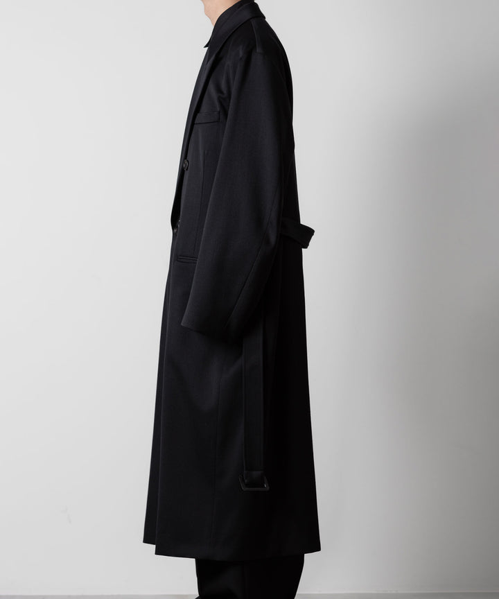 ssstein(シュタイン)のW/SI SATIN PEAK LAPEL LONG COAT - BLACKの公式通販サイトsession福岡セレクトショップ