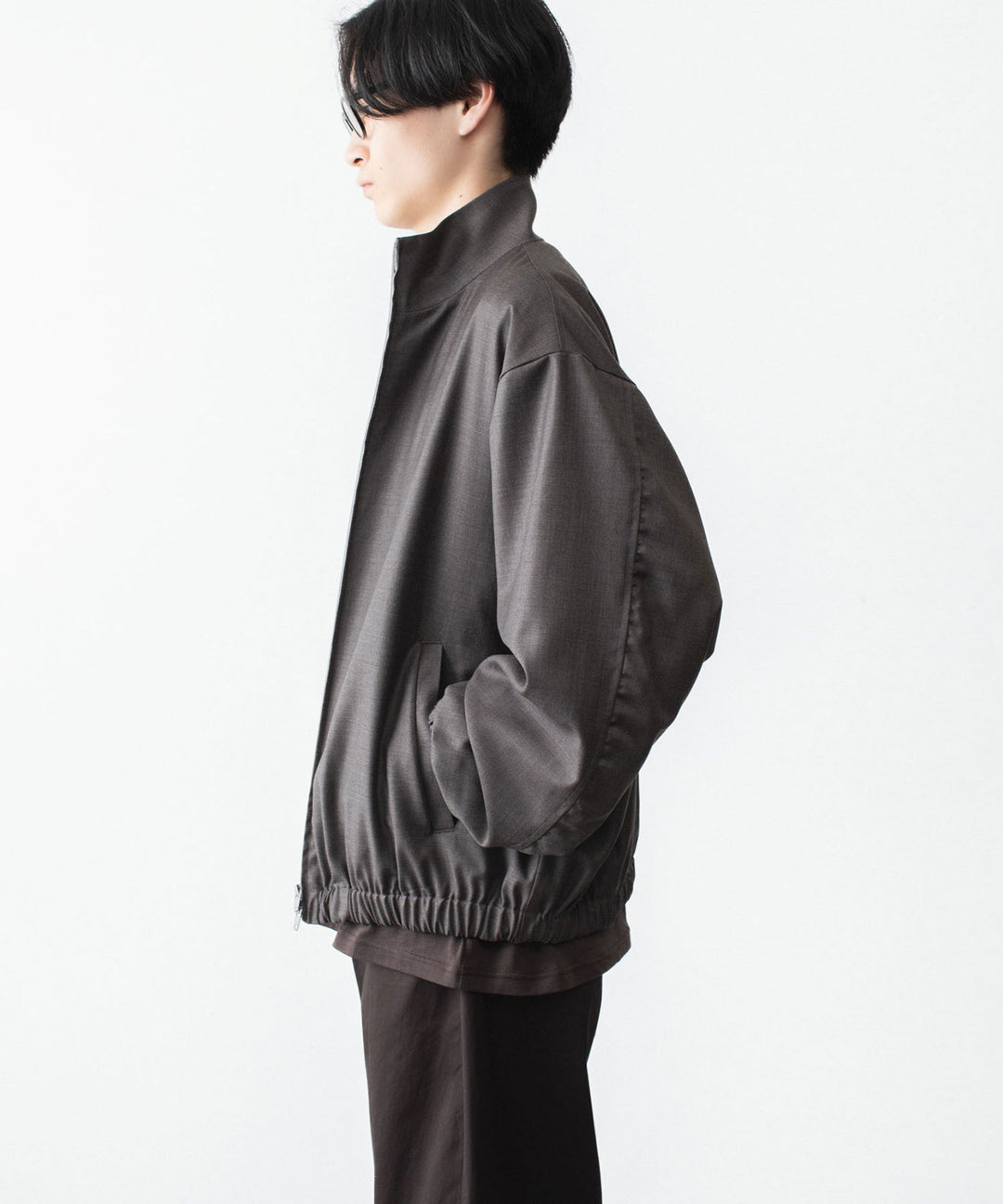 ssstein(シュタイン)のEXTRA FINE WOOL SHIRRED LIGHT ZIP JACKET - BROWN GREYの公式通販サイトsession福岡セレクトショップ
