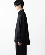 画像をギャラリービューアに読み込む, ssstein(シュタイン)のVIS/LI BRIGHT TWILL OVERSIZED LS SHIRT - BLACKの公式通販サイトsession福岡セレクトショップ
