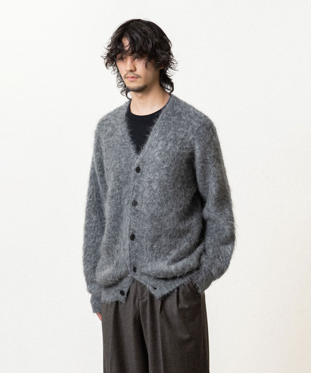 ssstein(シュタイン)の KID MOHAIR KNIT V NECK CARDIGAN - GREYの公式通販サイトsession福岡セレクトショップ