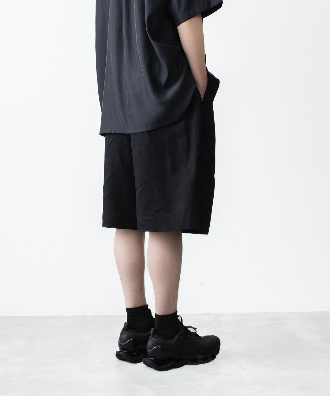 ssstein(シュタイン)のVIS/LI/RA TWILL WIDE EASY SHORT TROUSERS - BLACKの公式通販サイトsession福岡セレクトショップ