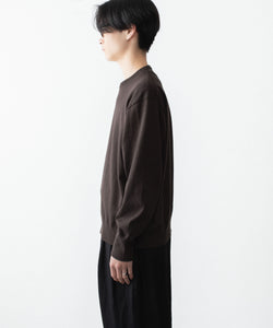 ssstein / シュタイン】ORGANIC COTTON KNIT CREW NECK LS - DARK