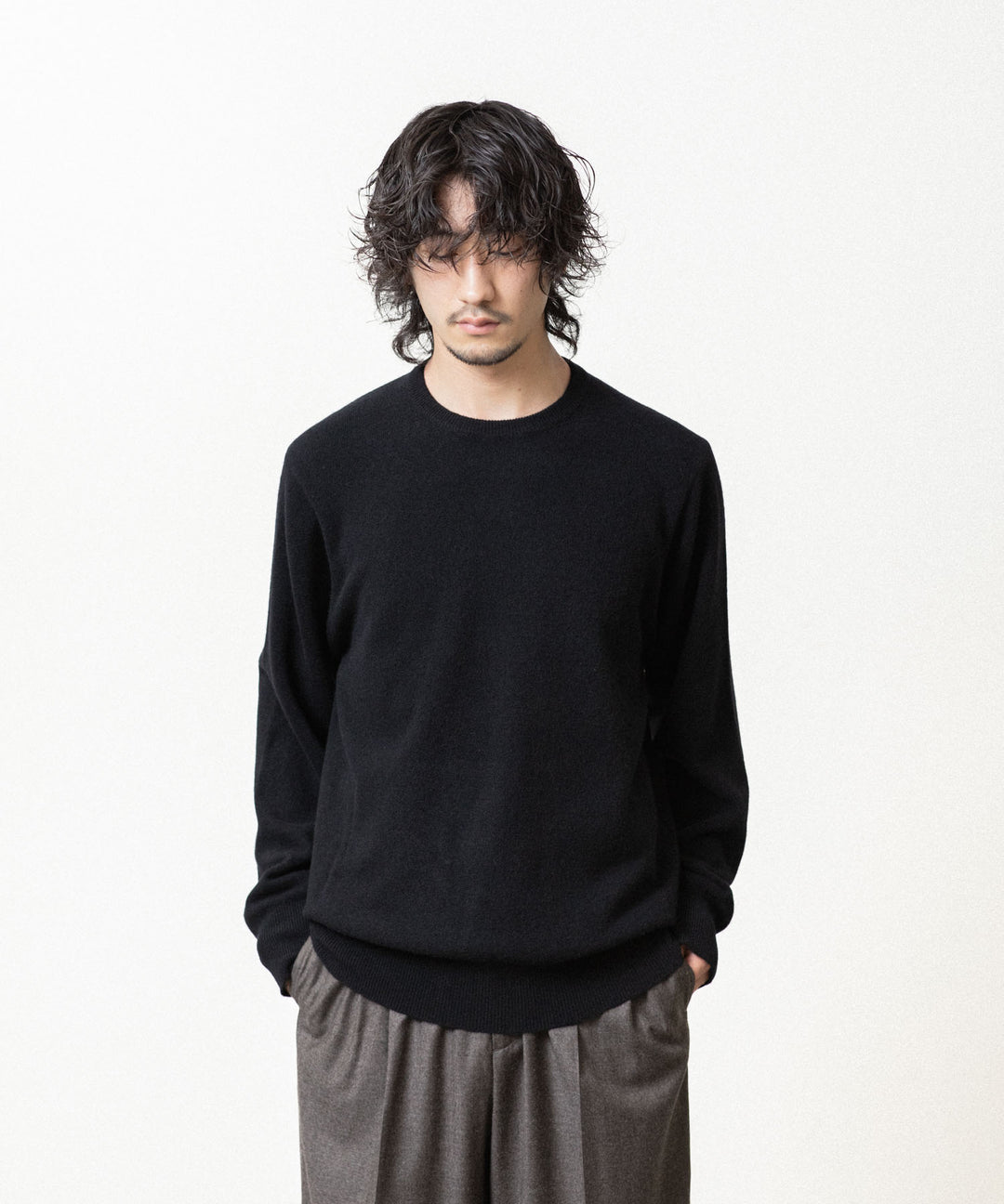 ssstein(シュタイン)のEXTRA FINE WOOL KNIT CREW NECK LS - BLACKの公式通販サイトsession福岡セレクトショップ