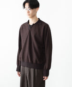 画像をギャラリービューアに読み込む, ssstein(シュタイン)のSLUB COTTON KNIT SKIPPER LS - DARK BROWNの公式通販サイトsession福岡セレクトショップ
