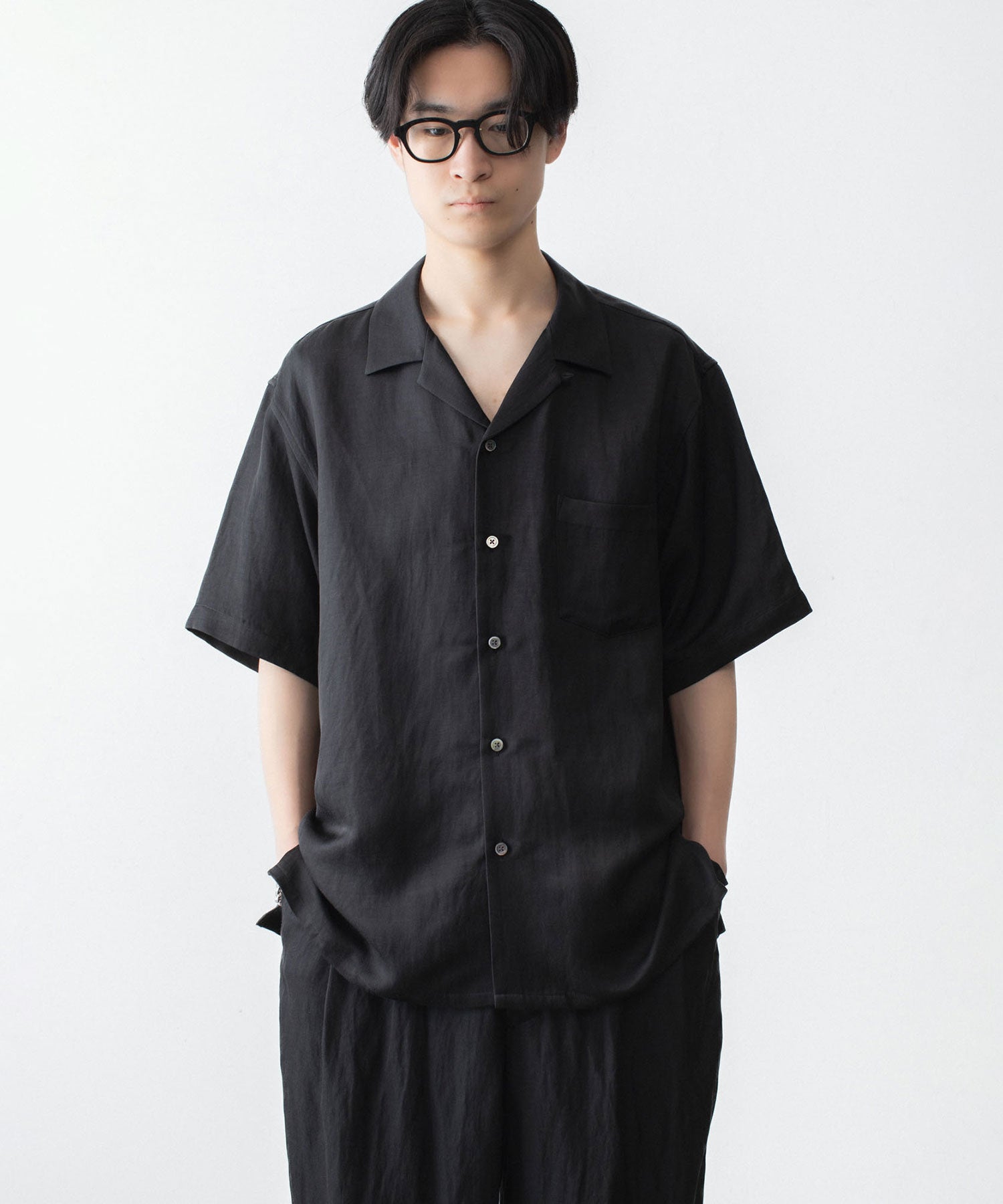 ssstein / シュタイン】VIS/LI BRIGHT TWILL OVERSIZED OPEN COLLAR SS