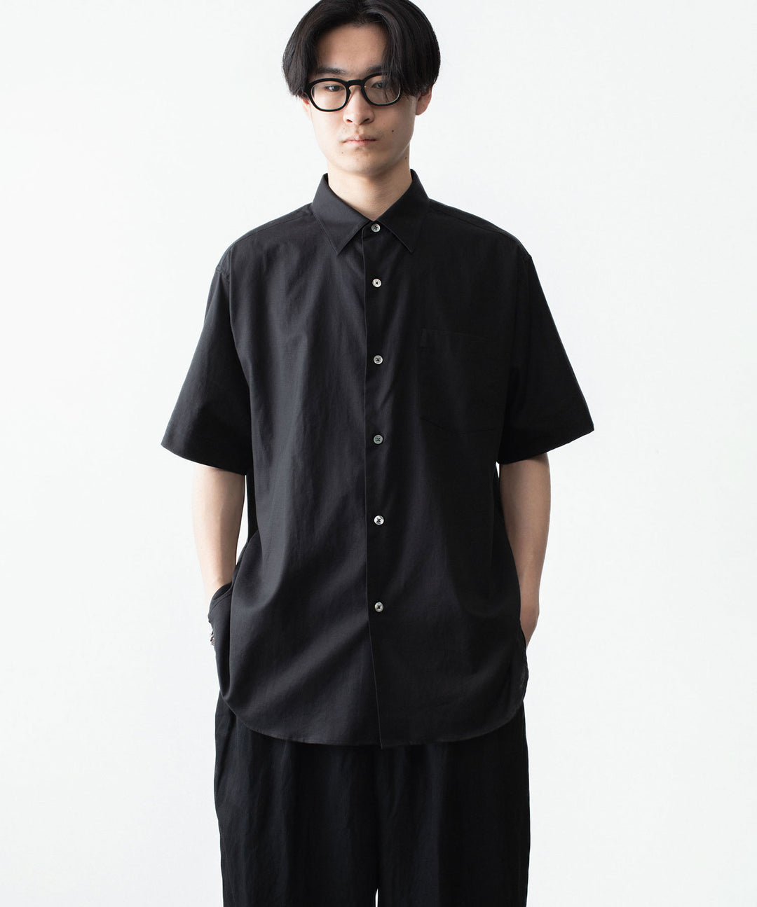 ssstein(シュタイン)のCOTTON SILK OVERSIZED SS SHIRT - BLACKの公式通販サイトsession福岡セレクトショップ