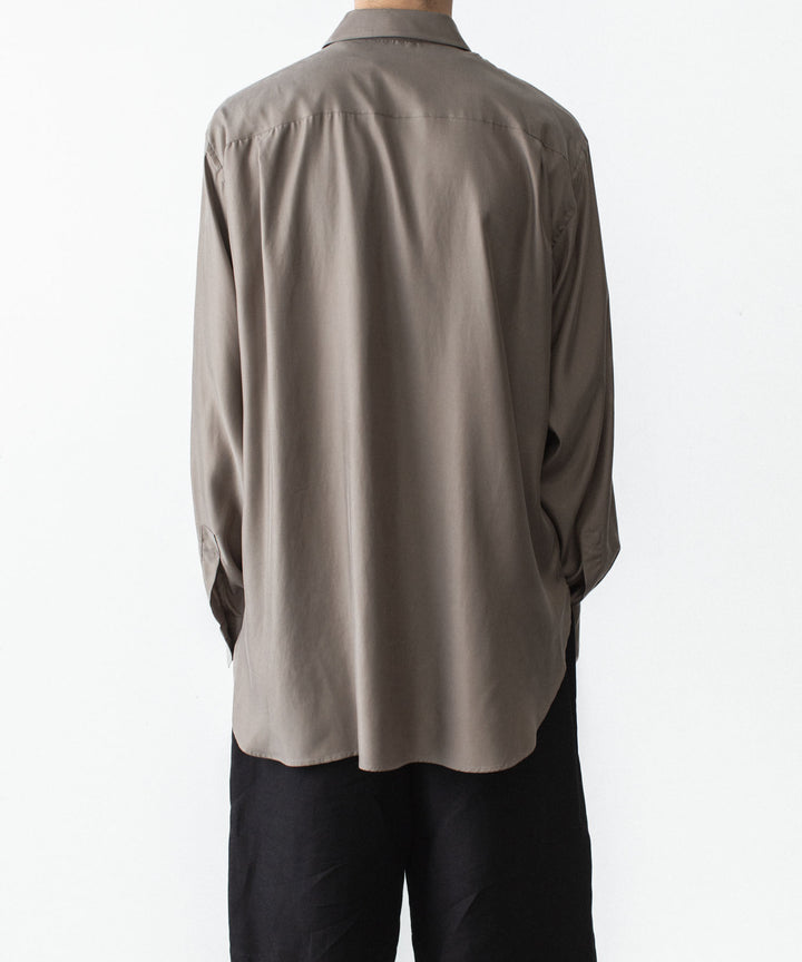 ssstein(シュタイン)のCUPRO TWILL OVERSIZED LS SHIRT - TAUPEの公式通販サイトsession福岡セレクトショップ