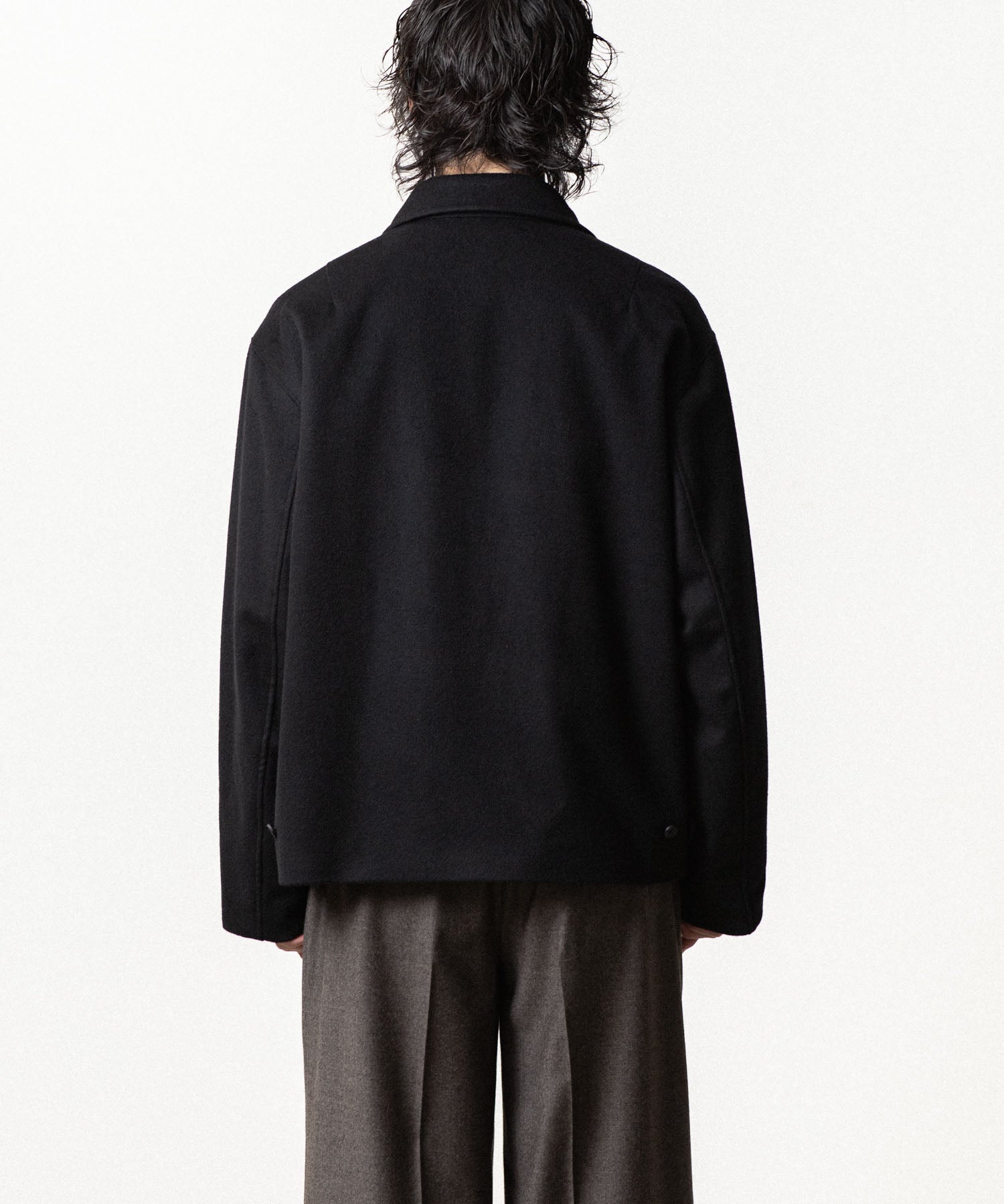 美品ssstein ウールジャケット　黒 ssstein / シュタイン】WOOL CASHMERE ZIP SHORT JACKET - BLACK