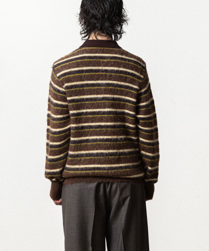 ssstein(シュタイン)の KID MOHAIR RIBBED KNIT POLO LS -  BROWN MULTIの公式通販サイトsession福岡セレクトショップ