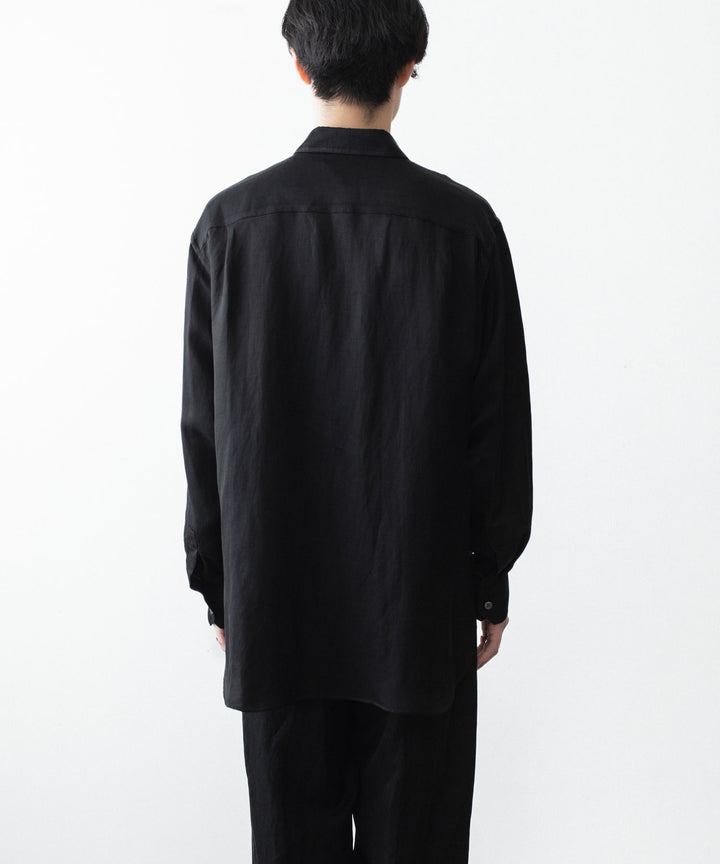 ssstein(シュタイン)のVIS/LI BRIGHT TWILL OVERSIZED LS SHIRT - BLACKの公式通販サイトsession福岡セレクトショップ