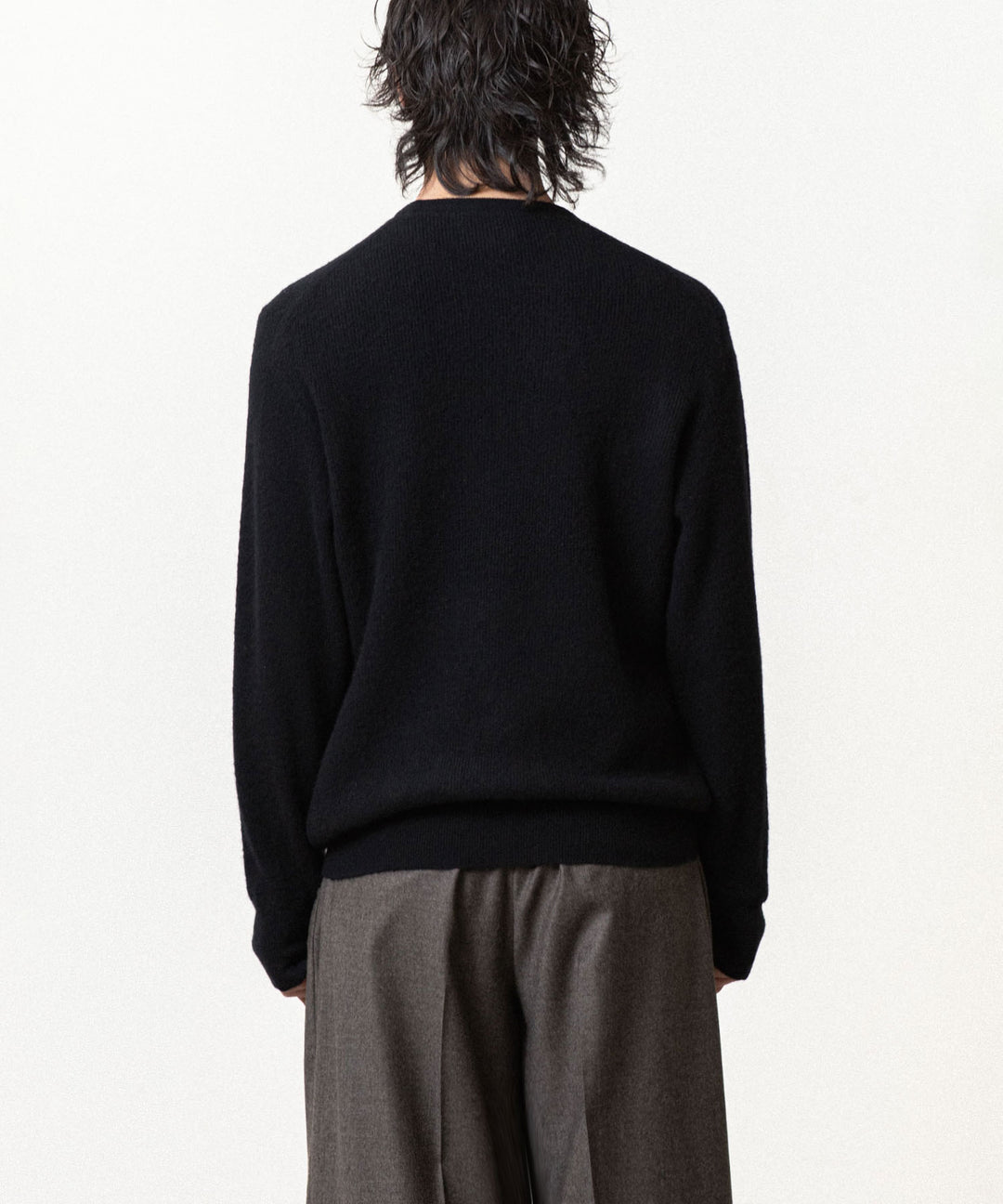 ssstein(シュタイン)のSUPER FINE WOOL MILLED KNIT CREW NECK LS - BLACKの公式通販サイトsession福岡セレクトショップ