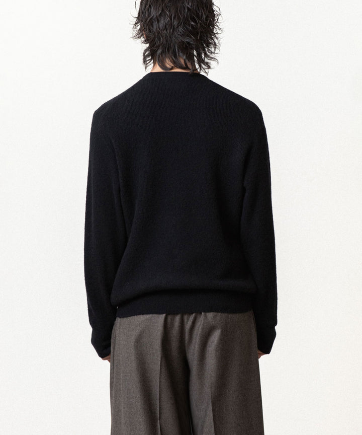 ssstein(シュタイン)のSUPER FINE WOOL MILLED KNIT CREW NECK LS - BLACKの公式通販サイトsession福岡セレクトショップ