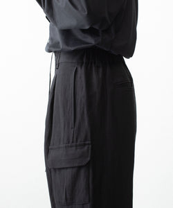 ssstein / シュタイン】VIS/LI/RA TWILL CARGO TROUSERS - BLACK
