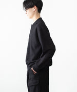 画像をギャラリービューアに読み込む, ssstein(シュタイン)のSLUB COTTON KNIT SKIPPER LS - BLACKの公式通販サイトsession福岡セレクトショップ
