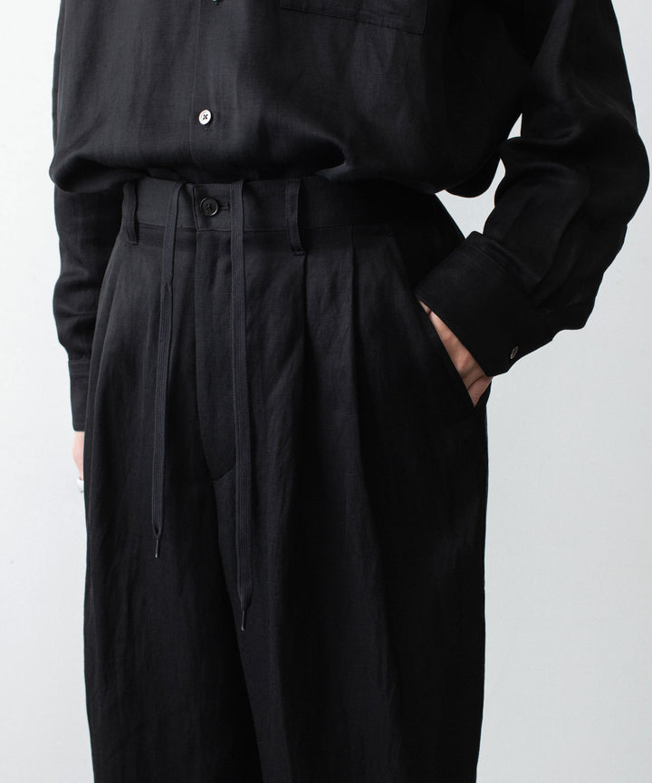 ssstein(シュタイン)のVIS/LI BRIGHT TWILL WIDE EASY TROUSERS - BLACKの公式通販サイトsession福岡セレクトショップ