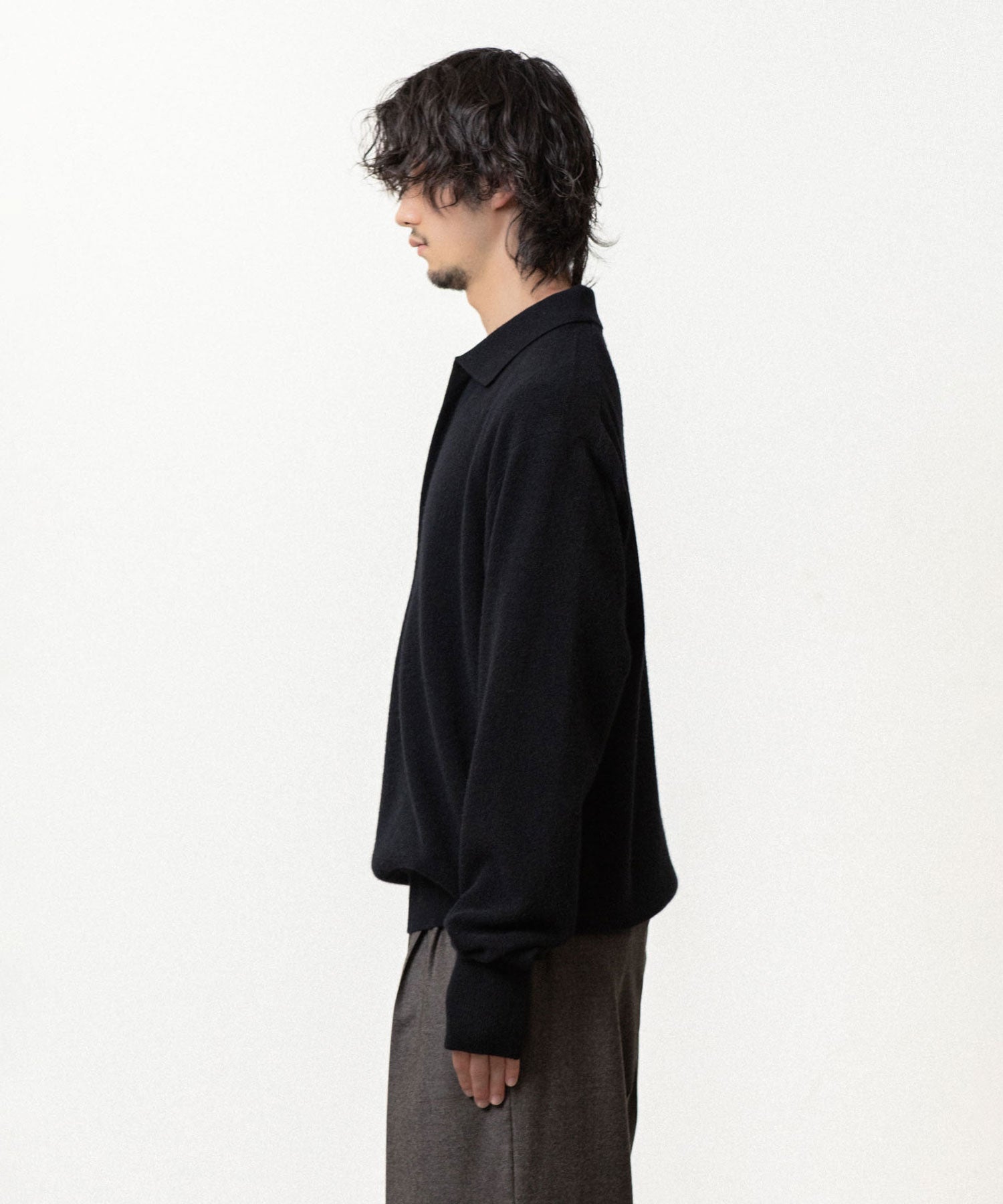 ssstein / シュタイン】EXTRA FINE WOOL KNIT SKIPPER - BLACK | 公式