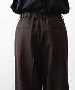 画像をギャラリービューアに読み込む, ssstein(シュタイン)のEASY LONG WIDE TROUSERS (2/90 WOOL GABARDINE) - DARK BROWNの公式通販サイトsession福岡セレクトショップ
