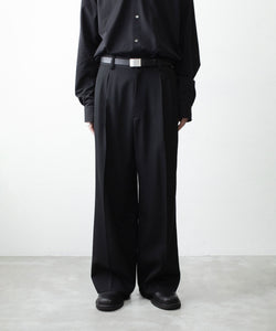 ssstein / シュタイン】EASY LONG WIDE TROUSERS (2/90 WOOL GABARDINE