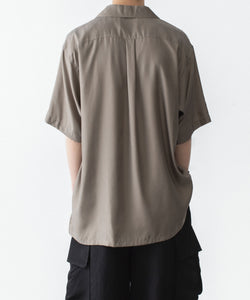 ssstein / シュタイン】CUPRO TWILL OVERSIZED OPEN COLLAR SS SHIRT