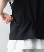 画像をギャラリービューアに読み込む, ssstein(シュタイン)のWOOL GABARDINE BELTED VEST - BLACKの公式通販サイトsession福岡セレクトショップ
