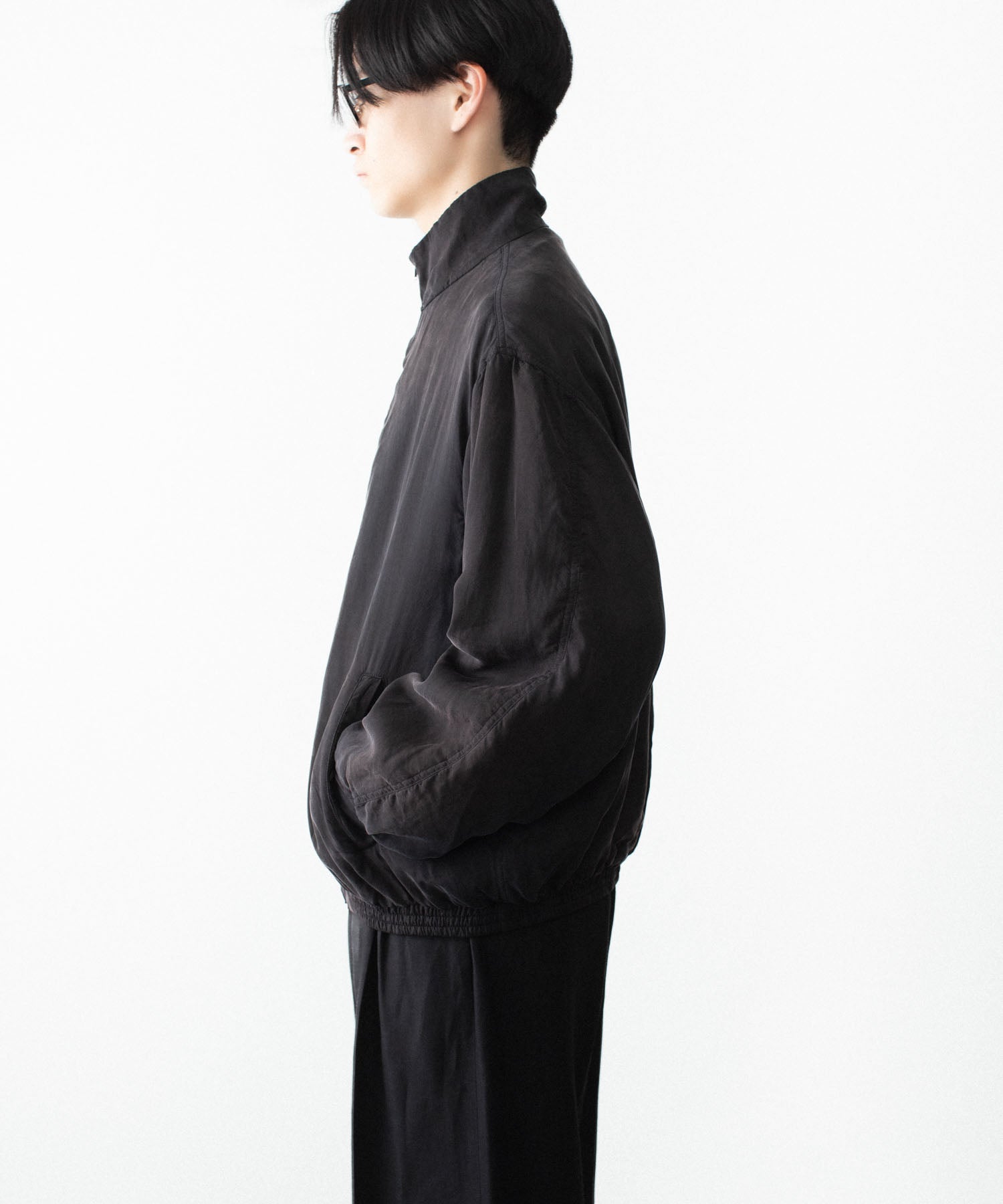 ssstein / シュタイン】CUPRO FIBRIL VINTAGE ZIP JACKET - BLACK