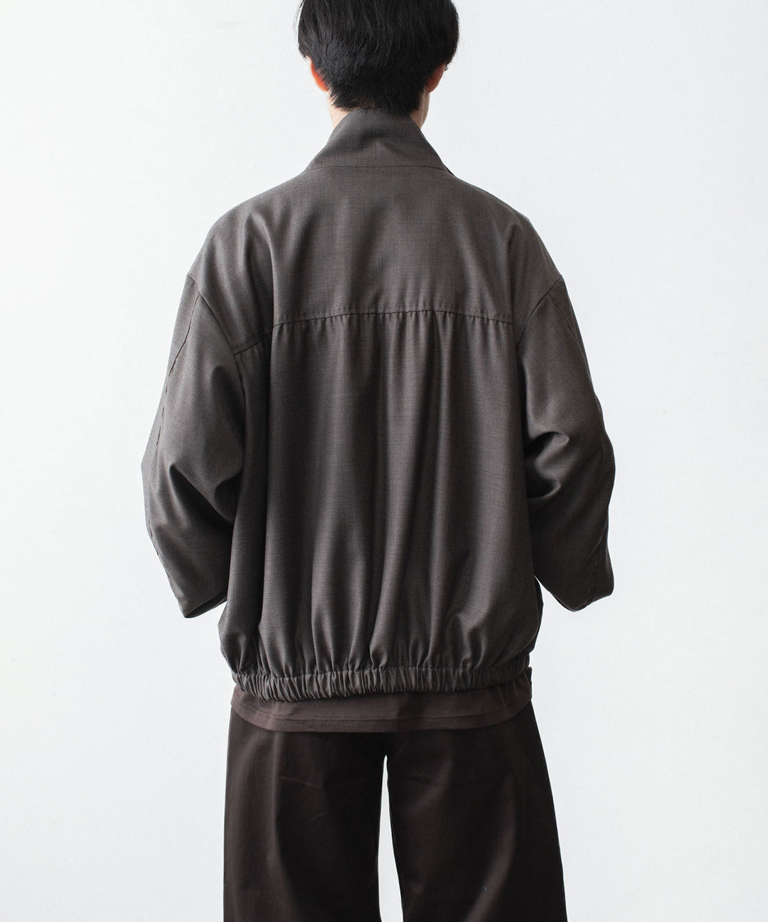 ssstein(シュタイン)のEXTRA FINE WOOL SHIRRED LIGHT ZIP JACKET - BROWN GREYの公式通販サイトsession福岡セレクトショップ